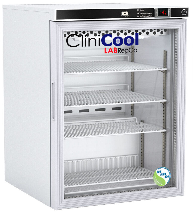2.5 Cu Ft Glass Door Undercounter NSF Certified Vaccine Refrigerator
