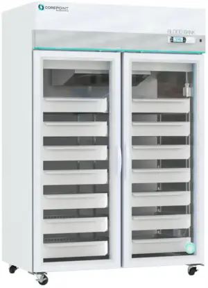 Corepoint Scientific Blood Bank Refrigerator | 49 Cu. Ft. | Glass Double Doors