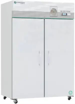 Corepoint Scientific Blood Bank Refrigerator with Chart Recorder | 49 Cu. Ft. | Solid Double Doors