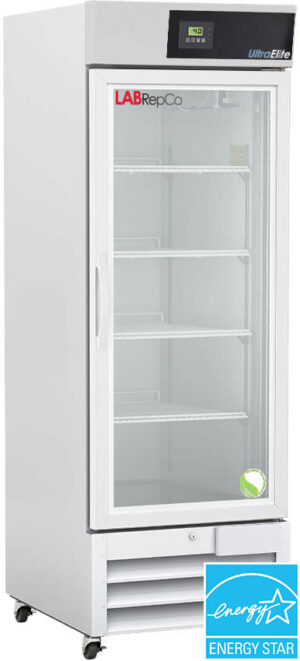 labrepco Ultra Elite Series 23 Cu. Ft. Laboratory Refrigerator with Hinged Glass Door and energy star certification