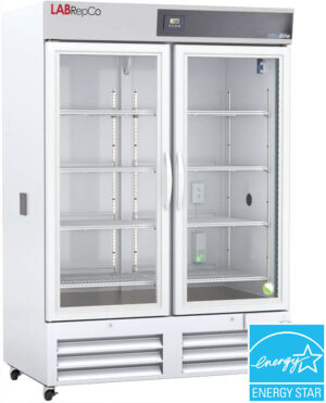 LabRepCo brand Ultra Elite Series 49 Cu. Ft. Chromatography Refrigerator with Hinged Glass Doors and energy star certification