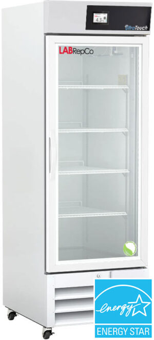 labrepco Ultra Touch Series 23 Cu. Ft. Laboratory Refrigerator with Hinged Glass Door and energy star certification
