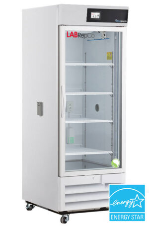LabRepCo brand Ultra Touch Series 26 Cu. Ft. Chromatography Refrigerator with a Hinged Glass Door and energy star certification