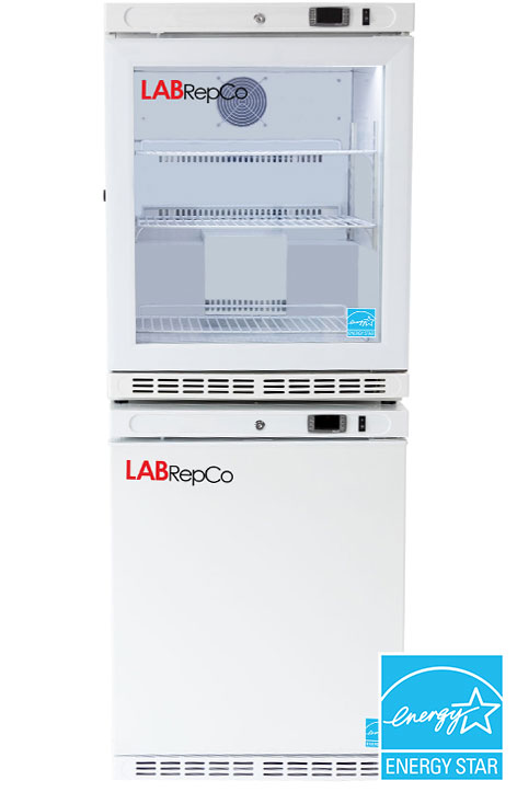 8 Cu. Ft. Dual Temperature Laboratory Glass Door Refrigerator & Freezer