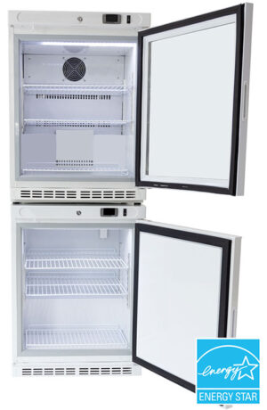 12 Cu Ft Combo Laboratory Solid Refrigerator & Manual Defrost Freezer