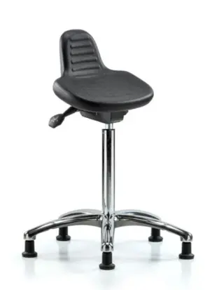 Polyurethane Sit-Stand Chair | Chrome | Standing Height