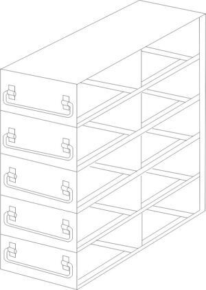 Upright Freezer Sliding Drawer Rack for 2” H Boxes - USA Scientific, Inc