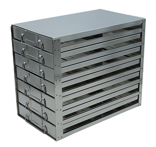 Upright Freezer Drawer Rack for 100-Place Slide Boxes | 2 Deep x 7 High ...