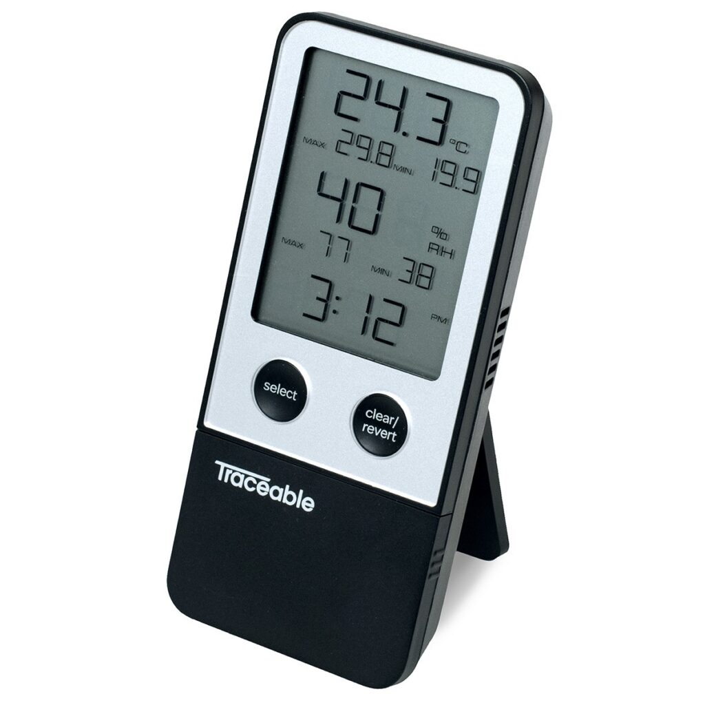 Digital Thermohygrometer Traceable Thermohygrometer with Clock