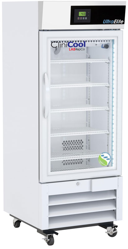 CliniCool-Ultra-Elite-Series-12-Cu.-Ft.-NSF-Certified-Pharmacy-Vaccine-Refrigerator-Hinged-Glass-Door-LHE-12-HG-PHNSF