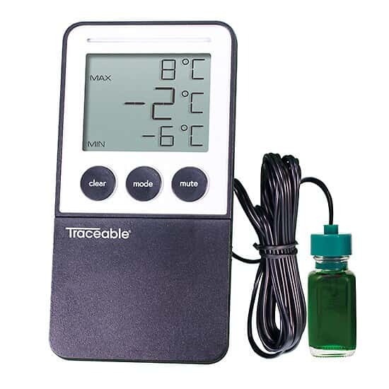 Traceable Refrigerator/Freezer Digital Thermometer with Bottle Probe