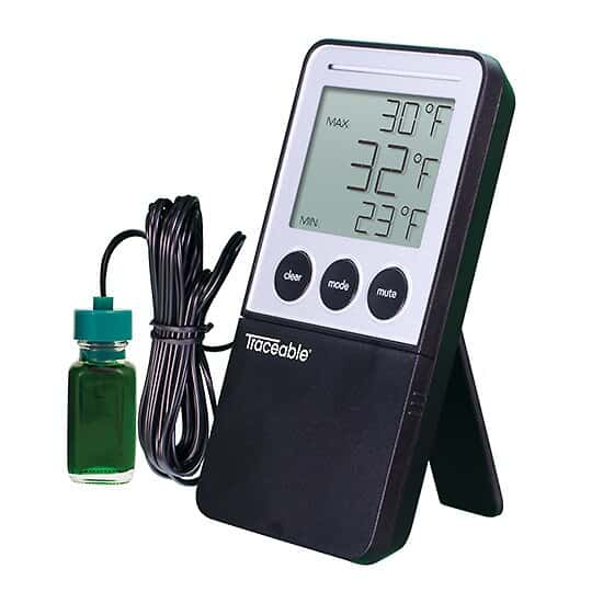 Traceable Refrigerator/Freezer Digital Thermometer with Bottle Probe