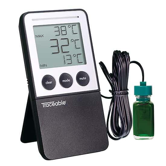 Traceable Refrigerator/Freezer Digital Thermometer with Bottle Probe