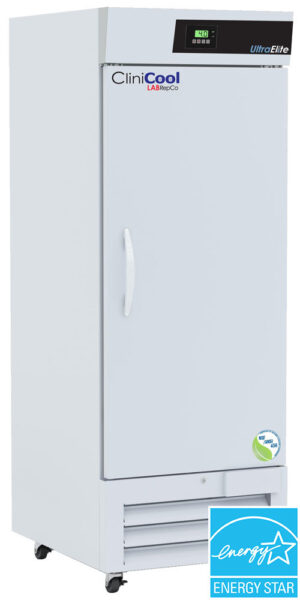 LabRepCo brand CliniCool© Ultra Elite Series 26 Cu. Ft. NSF Certified Pharmacy/Vaccine Refrigerator with a Solid Door and energy star certification