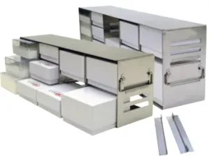 Modifiable Upright Freezer Racks for 2” & 3” Standard Boxes