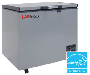 LabRepCo model L2X-7-C45 Futura Silver Series 7 Cu. Ft. Laboratory Chest Freezer -45°C with Manual Defrost cycle and energy star certification