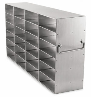 Upright Freezer Rack for 2" Fiberboard & Plastic Boxes | Rack Only (4 Boxes Deep x 6 Boxes High)