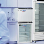 labrepco clinicool series medical grade Refrigerator Freezer Stacked Combo unit in a medical facility