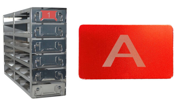 Custom Aluminum Labels for Freezer Racks | LabRepCo, LLC