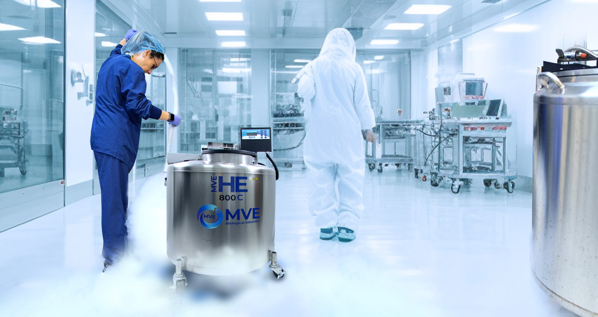 MVE HE 800 C Compact LN2 Freezer | 5,680 x 2.0 ml vials